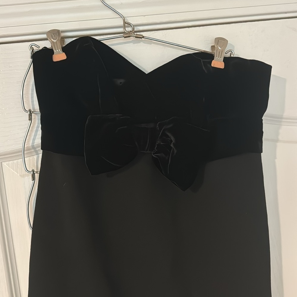 MAJE RESSY VELVET BOW STRAPLESS MINI DRESS - Picture 6 of 8